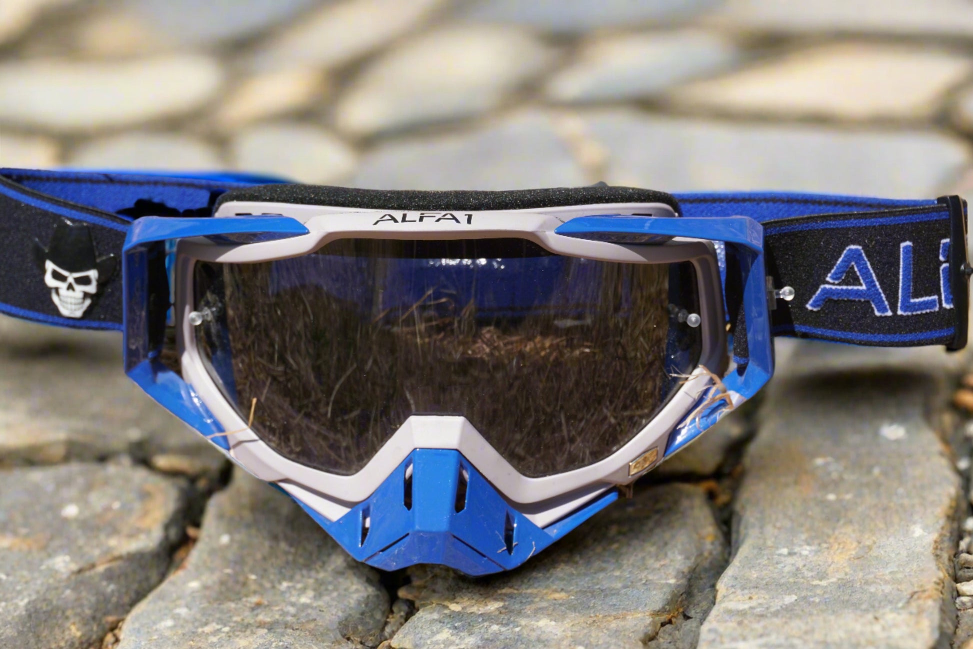 road goggles A1R Blue Off-road Goggles – Alfa 1 Racing Apparel