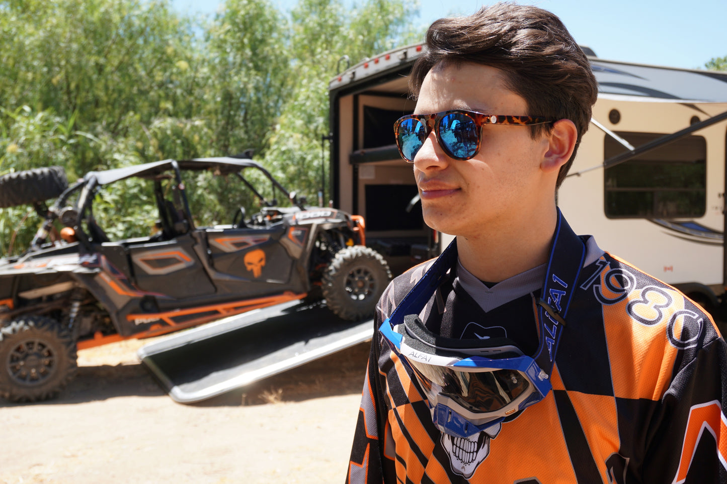 A1R  Blue Off-road Goggles