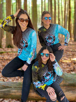 Turquesa off-road jersey mujer