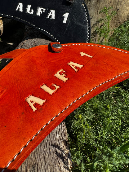 ALFA 1 Artisanal 100% Hand Made Heavy-Duty Curved Billhook Machete w/ Custom Leather Shoulder Harness