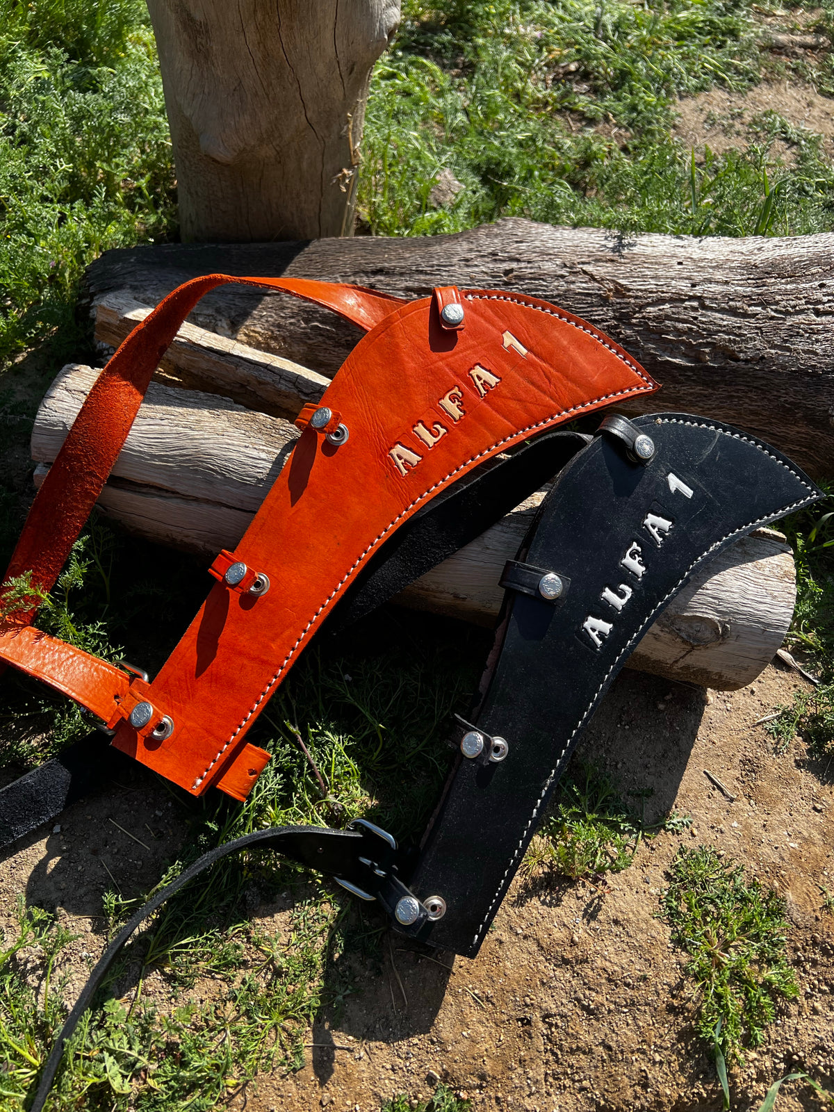 ALFA 1 Artisanal 100% Hand Made Heavy-Duty Curved Billhook Machete w/ Custom Leather Shoulder Harness